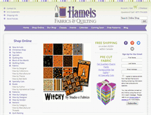 Tablet Screenshot of hamelsfabrics.com